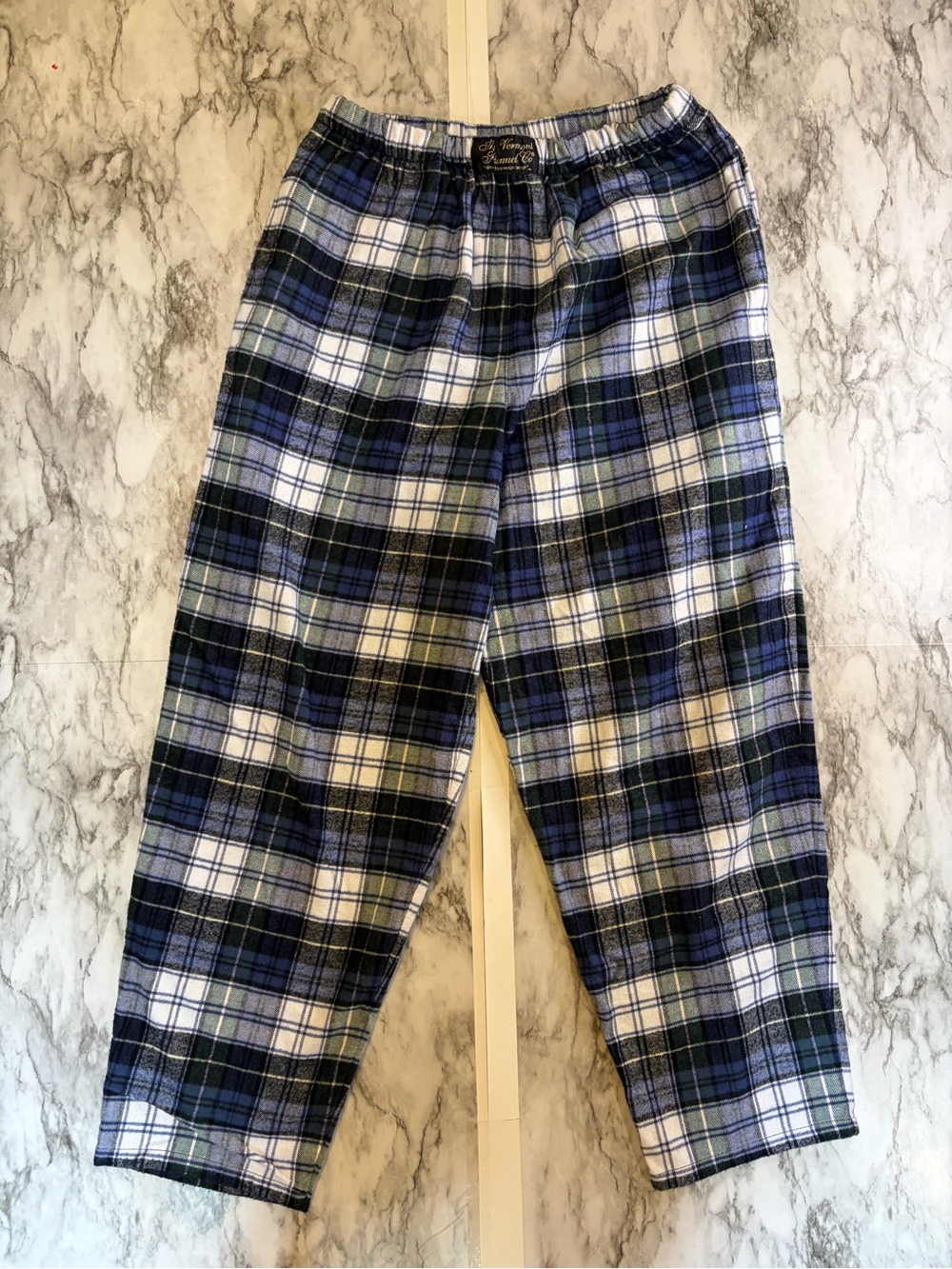 Men's Blue Plaid Relaxed pajama Pants